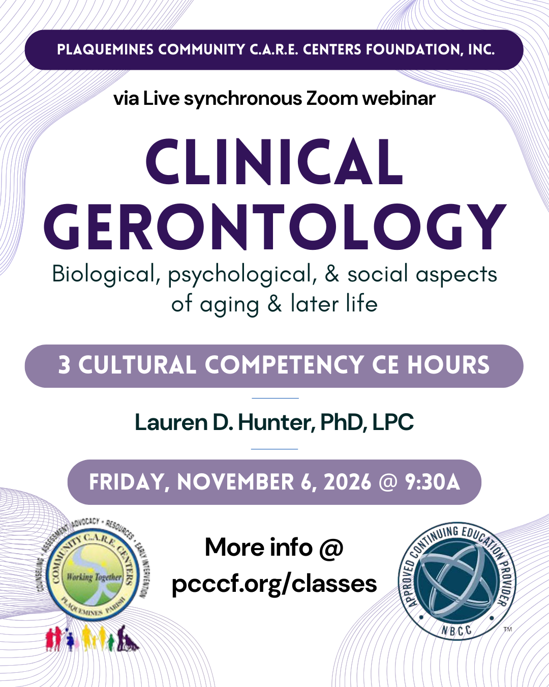 C.A.R.E. CE 11/6/26 Clinical Gerontology (virtual)